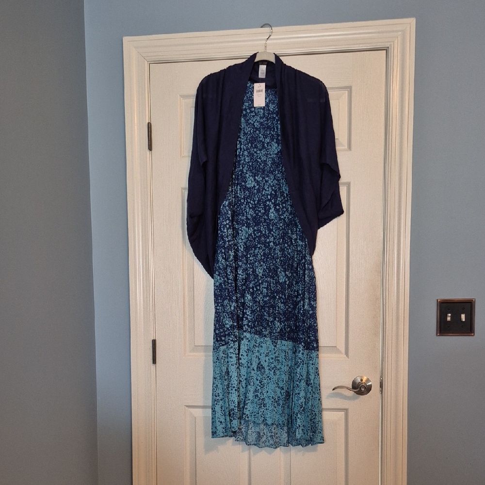 J. Jill Blue Ombre High-Low Dress